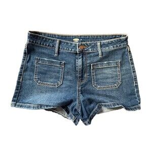 Old Navy Womens Jean Shorts California Stretch Blue Denim size 10 High Rise